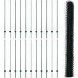 vidaXL Ograjne palice 11 kos U-kanal zelene 140 cm jeklo, šesterokotna ograja zelena 1,4x50 m jeklo | Shoptok.si
