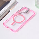 Torbica Magsafe transparent za Samsung S921B Galaxy S24 pink