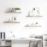  Plutajuće zidne police 4 kom boja hrasta 80 x 23,5 x 3,8 cm MDF | shoptok.hr