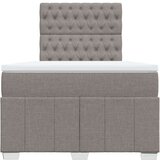  Krevet s oprugama i madracem smeđesivi 120 x 190 cm od tkanine | shoptok.hr