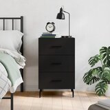 vidaXL Nočna omarica črna 40x40x66 cm inženirski les | Shoptok.si