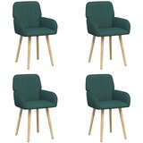 vidaXL Jedilni stoli 4 pcs Blago Temno zelena 56,5 x 50 x 87,5 cm, (5000296723) | Shoptok.si