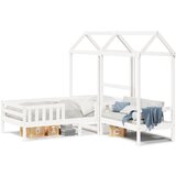 vidaXL Set kreveta i klupe s krovom bijeli 80 x 200 cm borovina Cijene