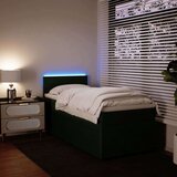vidaXL Box spring postelja z vzmetnico temno zelen 90x190 cm žamet | Shoptok.si