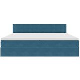  Krevet s od storage s madracem Tamno plava 200 x 200 cm Baršun - Tamno plava 200 x 200 cm Gumbi | shoptok.hr