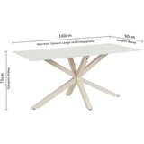 P & B Jedilna Miza Vanda, Kašmir, 160x90 | Shoptok.si