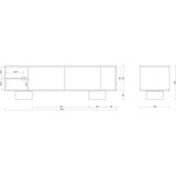 noo.ma Crna TV komoda 160x48x42 cm Taro – | shoptok.hr