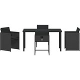  Vrtni set za objed 5 pcs Crna poliratan | shoptok.hr