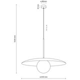  Luster na sajli SLATE 1xE27/15W/230V, prečnik 65 cm, u boji cigle | Eponuda.com