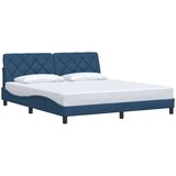  Posteljni okvir brez vzmetnice moder 180x200 cm blago | Shoptok.si
