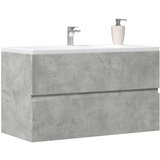 vidaXL Kupaonski viseći ormarić siva boja betona 80x38,5x45 cm drveni | shoptok.hr