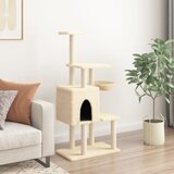  Penjalica za mačke sa stupovima za grebanje krem 131 cm | shoptok.hr