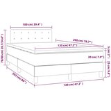 Box spring krevet s madracem crni 120 x 200 cm baršunasti | shoptok.hr