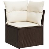  7-dijelni set vrtnih sofa od poliratana s jastucima smeđi | shoptok.hr