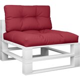  Jastuci za palete 2 kom boja vina od tkanine Crvena 70 x 70 x 12 cm | shoptok.hr