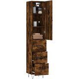  Visoka komoda dimljeni hrast 34,5x34x180cm konstruiranog drva | shoptok.hr