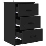 vidaXL Nočna omarica s predalom Črna 38 x 38 x 66 cm Konstruiran les | Shoptok.si