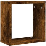 vidaXL Stenske police kockaste 2 kosa dimljeni hrast 30x15x30 cm | Shoptok.si