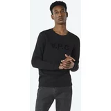 A.P.C. Bombažen pulover Sweat Vpc moški, črna barva
