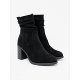 Shelvt Elegant black ankle boots with a ruffled upper | shoptok.hr