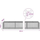  Gabion s žicom debljine 3,5 mm i mrežom 5x2,5 cm 600x100x50 cm | shoptok.hr