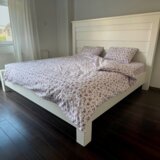 Viktorija Leskovac Posteljina od Krep-a -dezen Purple - Francuski ležaj Cene