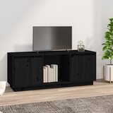 TV ormarić crni 110,5 x 35 x 44 cm od masivne borovine | shoptok.hr