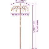 Balineški Parasol Krema 125 x 125 x 260 cm | Eponuda.com