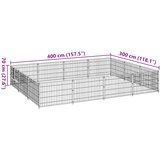  Kavez za pse crni 12 m² čelični | shoptok.hr