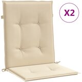  Jastuci za vrtne stolice 2 kom bež 100 x 50 x 3 cm od tkanine | shoptok.hr
