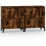 Maison Chic Komoda - Predalnik 2 kosa dimljeni hrast 60x35x70 cm inženirski les, (21721958) Cene
