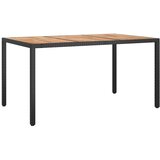 vidaXL Stol za vrt Crna 150 x 90 x 75 cm poliratan Cijene