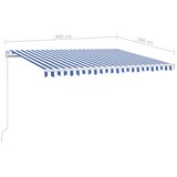 Tenda na ručno uvlačenje LED 400 x 300 cm plavo-bijela | Eponuda.com