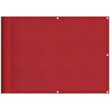 Balkonska pregrada crvena 75x800 cm 100% poliester Oxford | shoptok.hr