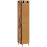 vidaXL Visok predalnik Star les 69,5 x 34 x 180 cm Konstruiran les | Shoptok.si