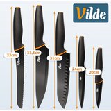 Vilde set kuhinjskih noževa od nehrđajućeg čelika &amp;ndash; 5 komada, crni Slike