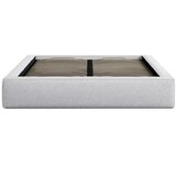 Micadoni Svijetlo sivi tapecirani bračni krevet s prostorom za odlaganje s podnicom 140x200 cm Simon Olivia – | shoptok.hr