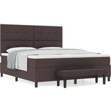  Posteljni Okvir z Vzmetnico Komplet 2 Bela Tkanina 180 x 200 cm, (22067217) | Shoptok.si