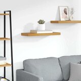  Stenska polica Rjava 60 x 23 x 4 cm Konstruiran les, (5000200573) | Shoptok.si