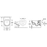 Villeroy & Boch viseča brezrobna WC školjka s počasnim zapiranjem AVENTO 5656 RS 01 White Alpin | Shoptok.si