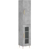  Visoka komoda siva betona 34 5x34x180 cm od konstruiranog drva | shoptok.hr