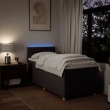  Krevet s oprugama i madracem tamnosmeđi 90 x 190 cm od tkanine | shoptok.hr