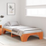  Krevetna konstrukcija Smeđi vosak Čvrsto drvo 90 x 200 cm | shoptok.hr