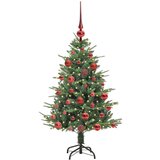 vidaXL Umjetno božićno drvce s rasvjetom i setom kuglica Zelena 120 cm | shoptok.hr