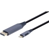 VIDEO adapter kabl Type-C to DisplayPort, space grey, 1.8 m, 4K 60 Hz, GEMBIRD CC-USB3C-DPF-01-6 | Eponuda.ba