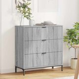 vidaXL Ormarić / Komoda s ladicama Sivi hrast sonoma 79,5 x 33 x 82 cm Cijene