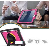 NIKCORP Etui za iPad 10.2 (7./8./9. gen) robusten ovitek z vrtljivim stojalom, držalom za pisalo in pasom, polikarbonat, rožnat, (5000139072) | Shoptok.si