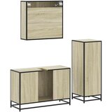  3-dijelni set kupaonskog namještaja boja hrasta sonome drveni | shoptok.hr