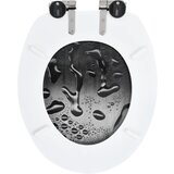vidaXL Deska za WC školjko počasno zapiranje MDF dizajn vodnih kapljic, (20609020) | Shoptok.si