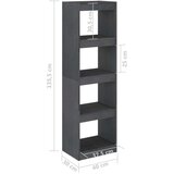 vidaXL knjižna omara za razdelitev prostora siva 40x30x135,5 cm | Shoptok.si